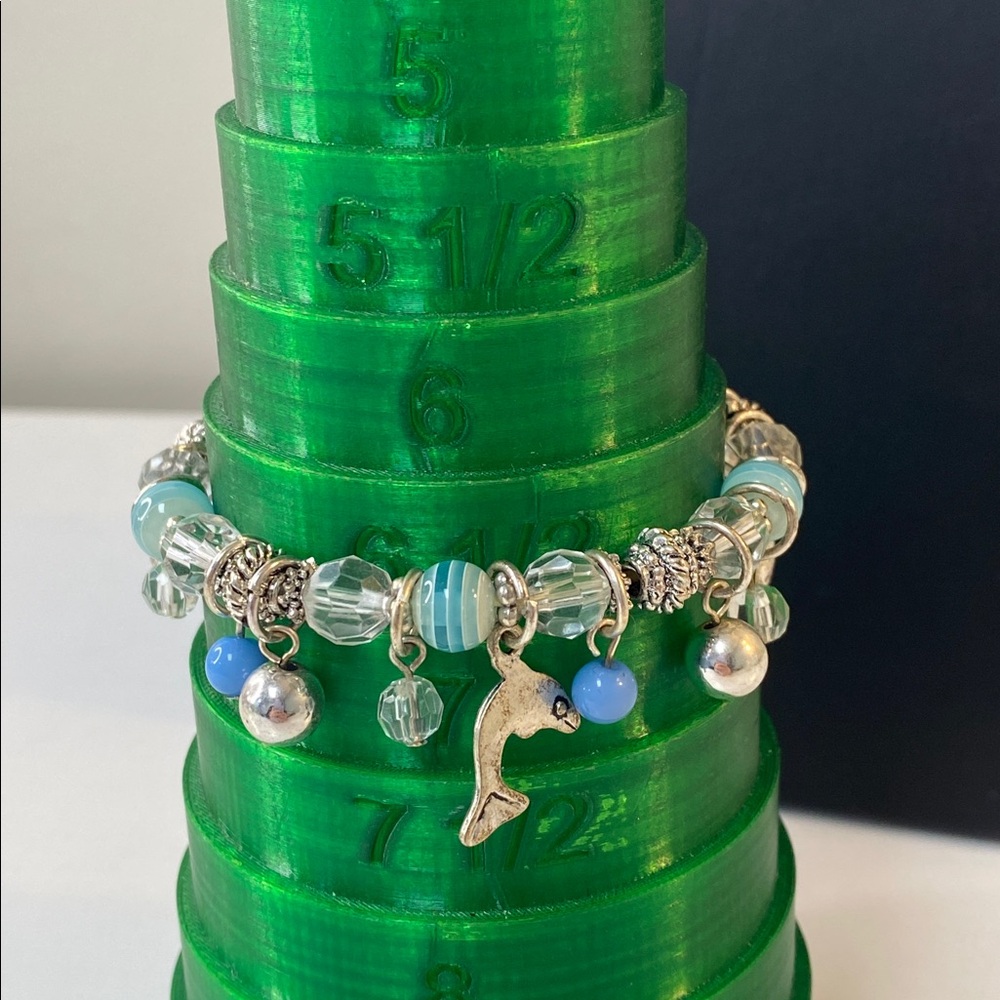 Silver Tone and Blue Charm Bracelet - Picture 3 of 3